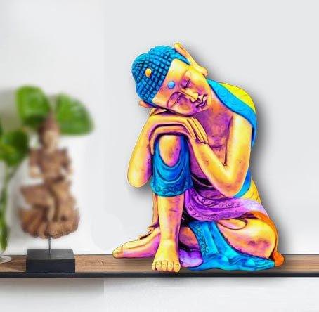 Wall decoration - Lord Buddha Wooden printings for home decoration – Wall art printing – Living room wall art picture – Religious picture printing - BOSTON CREATIVE COMPANY