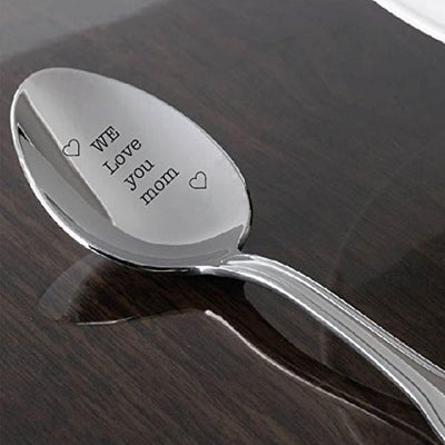 Customizable Coffee Spoon Children's names Serving Spoon-Mother's Personalized Spoon Message of Choice - BOSTON CREATIVE COMPANY