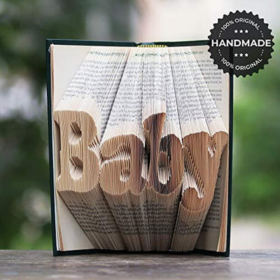 Baby Folded Book Art Gift for Baby Shower - BOSTON CREATIVE COMPANY