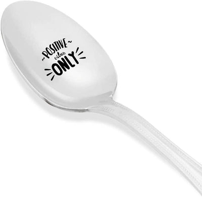 Positive Vibes Only - Engraved Spoon - Inspirational gifts - Motivational Quote - Coffee Spoon - gifts for mom - Best Friend Gift - Personalized Gifts - Best Selling item by Boston Creative Company - BOSTON CREATIVE COMPANY