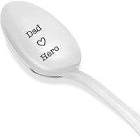 Dad Hero With Heart Engraved Stainless Steel Spoon Gifts For Dad On Father's Day Birthday Anniversary Special Occasion - BOSTON CREATIVE COMPANY