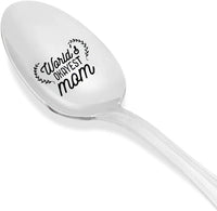 Mothers day gifts - Gag gifts - Engraved spoon - Funny gifts for mom - World’s okayest mom -7 inches - BOSTON CREATIVE COMPANY