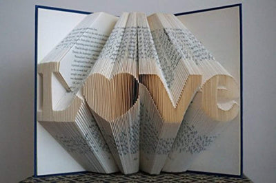 Fathers day gifts - love pattern - Folded Book Art - Gifts for Dad - Gifts for mom - Wedding Decoration - Unique Birthday Gift - 8 Numbers - Save the Date - personalized gifts - 50th anniversary gifts - BOSTON CREATIVE COMPANY