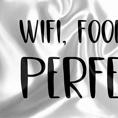 Wifi,Food,My Bed.Perfection Pillow Cover - Funny Friends gift - Presentation for Friendship day Ideas - Friend's Birthday remembrance Pillow Cover - Best Boyfriend Pillow Case- Decorative Items . - BOSTON CREATIVE COMPANY