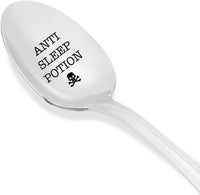 Anti Sleep Potion Engraved Stainless Steel Spoon- Best Present - Best selling Gifts - Small Cute Gifts For Sleepy Friends - BOSTON CREATIVE COMPANY