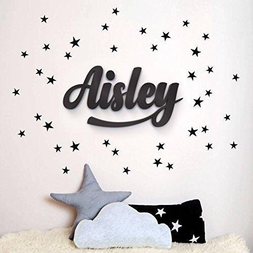Wooden Hanging Wall Letters - White Decorative Wall Letter for Childrens Nursery Babys Room - BOSTON CREATIVE COMPANY