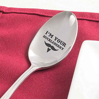Bestfriend Birthday Gift - I'M YOUR HUCKLEBERRY WESTERN MOUSTACHE Engraved Spoon presents - BOSTON CREATIVE COMPANY