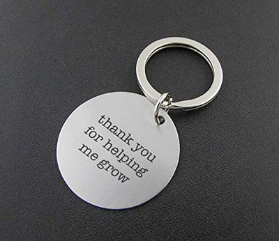 Thanks for Helping Me Grow Coach Keychain-Retirement Keyring for Men Women - BOSTON CREATIVE COMPANY