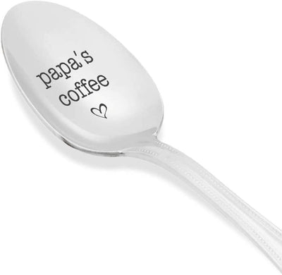 Papa's Coffee Engraved Spoon Gifts for Dad - BOSTON CREATIVE COMPANY