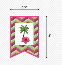 Ideas from Boston- Hawaiian Tropical Themed Party Supplies, Happy Birthday Banner Hawaii Summer Beach Garland Party Supplies, Hawaiian Happy Birthday banner Party Decor - BOSTON CREATIVE COMPANY