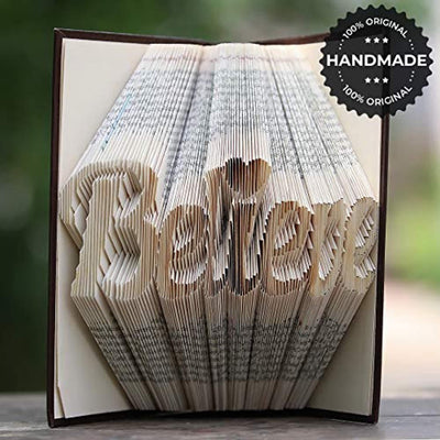 Believe Folded Book Art Gift - BOSTON CREATIVE COMPANY