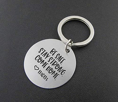 Keychain Gift | Be Safe Stay Strong Engraved Gift For Long Distance Relationship - BOSTON CREATIVE COMPANY