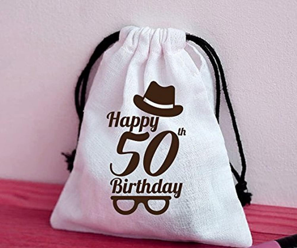 Birthday Favor Bags-Best Selling Items-Happy 50th Birthday-Drawstrings –  BOSTON CREATIVE COMPANY