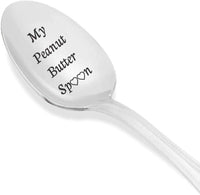 My Peanut Butter Spoon With Two Little Heart - Engraved Spoon Stainless Steel Silverware - BOSTON CREATIVE COMPANY