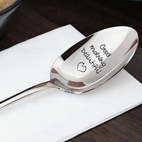 Good Morning Beautiful - Engraved Coffee Spoon with Little Heart - Coffee Tea Cereal Ice Cream Spoon - Inspiring and Unique Gift- Birthday Gifts for her Spoon Gift - BOSTON CREATIVE COMPANY