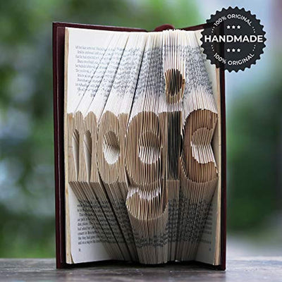 Magic Folded Book Art - Magic Word Pattern - Magic is Something You Create -Stunning Gift for Him or Her Birthday - BOSTON CREATIVE COMPANY