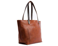 leather tote bag with zipper