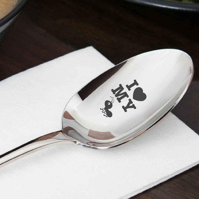 Personalized Hand Stamped Nutella Knife, Spoon or Set / Nutella lover gift  / Nutella spoon / customized knife / personalized gift