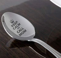 Keep Calm And Call Mom Mothers Day Spoon Gift Coffee Spoon Gift For Her Gift For Mom Unique Spoon Gift Ideas Best Moms Gift Vintage Silverware Birthday Gift For Mom - BOSTON CREATIVE COMPANY