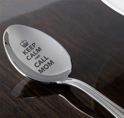 Keep Calm And Call Mom Mothers Day Spoon Gift Coffee Spoon Gift For Her Gift For Mom Unique Spoon Gift Ideas Best Moms Gift Vintage Silverware Birthday Gift For Mom - BOSTON CREATIVE COMPANY