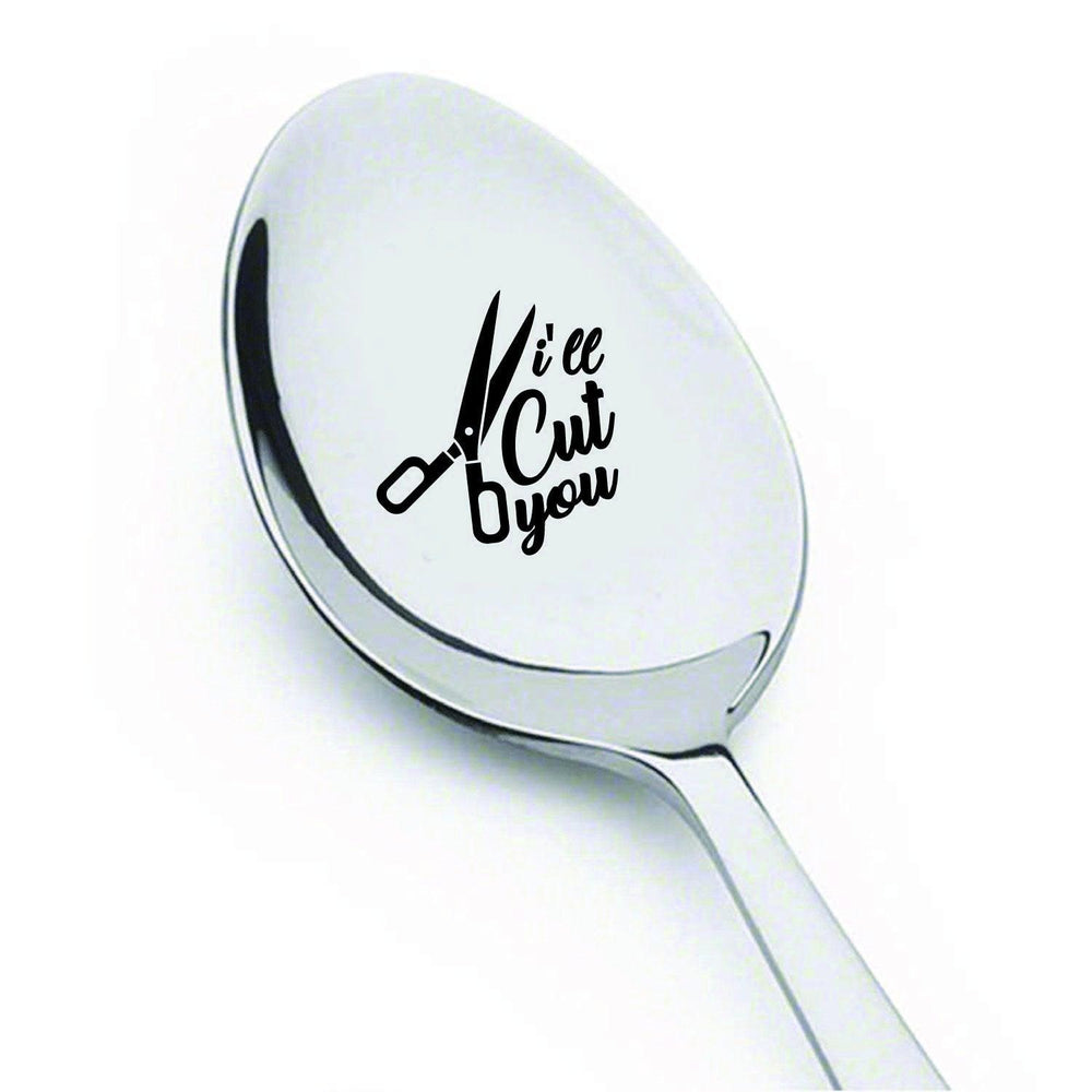 Boyfriend gifts - Funny gifts - Ice cream spoon - Gifts for him - I’ll cut you spoon - Engraved spoon - Fiance gifts - 7 Inches - Boston creative company llc - BOSTON CREATIVE COMPANY