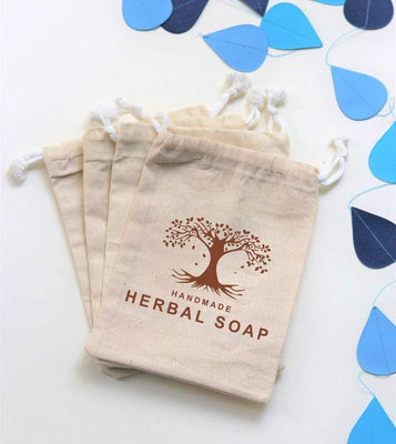 Custom Herbal Soap Logo Favor Bag - BOSTON CREATIVE COMPANY