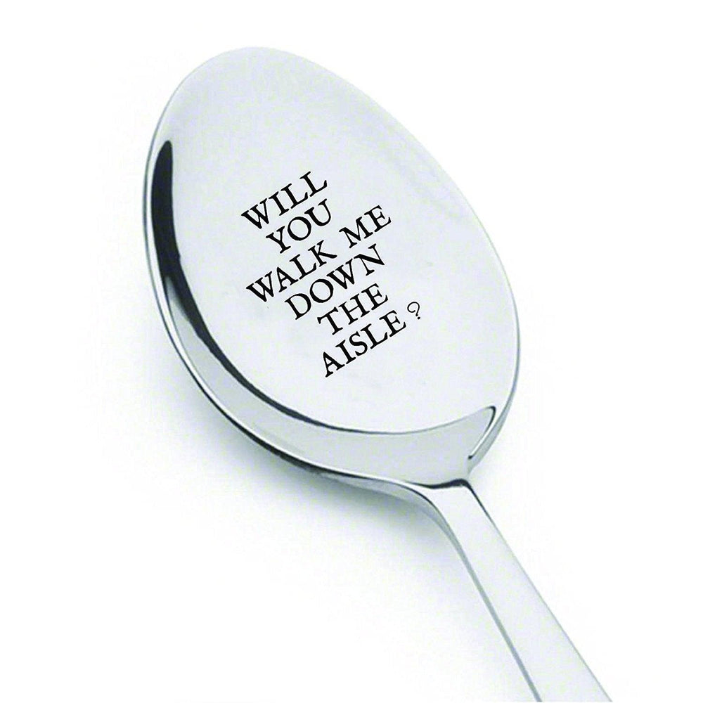Will You Walk Me Down the Aisle? - Engraved Unique Gift - Maid Of Honor Gift - Christmas Gifts For Him - BOSTON CREATIVE COMPANY