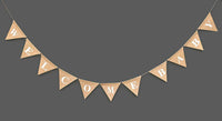 ENGAGED Burlap Banner-Engagement Decoration Wedding Burlap-Rustic Wedding Garland-Custom Spring Wedding Banner-Ornate - BOSTON CREATIVE COMPANY