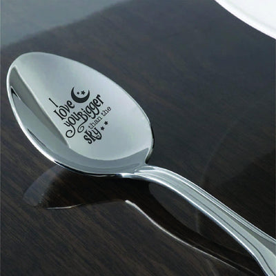 Friendship gifts - Mothers day gifts - Engraved spoon - I love you bigger than the sky spoon - Gift for mom - Engagement gifts - Teaspoon - Love gifts - Gift for her – Going away gifts - 7 inches - BOSTON CREATIVE COMPANY