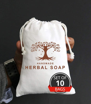 Custom Herbal Soap Logo Favor Bag - BOSTON CREATIVE COMPANY