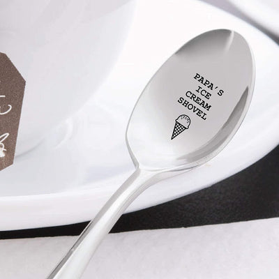 Papas ice cream shovel Fathers day gift Spoon Gift for dad - BOSTON CREATIVE COMPANY