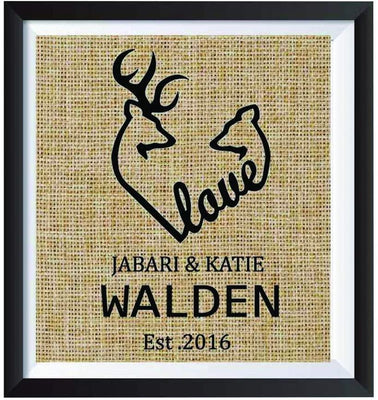 Vertical Design Burlap Print - Gift for House Warming  - Makes a Unique New Home Gift #B_Print_01 - BOSTON CREATIVE COMPANY