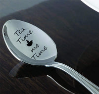 Tea Time Me Time -Engraved Spoon - Tea Lover Gift - Perfect Birthday Gift - BOSTON CREATIVE COMPANY
