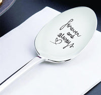 Best friend gifts - Anniversary gifts - Wedding gifts - Gift for mom - Forever and always spoon - Long distance relationship gifts - Moving away gifts - Mothers day gifts - Engraved spoon – 7 inches - BOSTON CREATIVE COMPANY