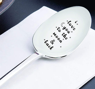 I Love to the Moon and Back Spoon- Best Selling Item - Gift for Him - Gift for Her - BOSTON CREATIVE COMPANY