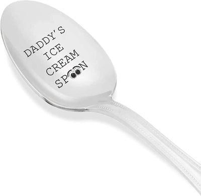 Daddy's Ice Cream spoon with cute Little Eye symbol Fathers Day gift - BOSTON CREATIVE COMPANY