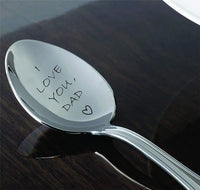 I love you dad Engraved Spoon,dads ice cream spoon,best selling items,gifts for dad,funny gift for dad,dad gifts,new dad,daddy gifts,daddy gifts from son - BOSTON CREATIVE COMPANY