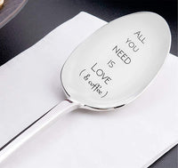 All You Need Is Love & Coffee Spoon - Prefect Gift idea for Coffee Lovers - Spoon Gift - BOSTON CREATIVE COMPANY