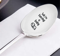 We are having a baby spoon- we are expecting-pregnancy announcement spoon - BOSTON CREATIVE COMPANY