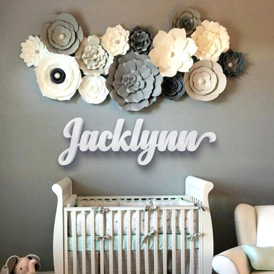 Nursery Letters - Baby Nursery Wall Hanging Letters in Script Font - - BOSTON CREATIVE COMPANY