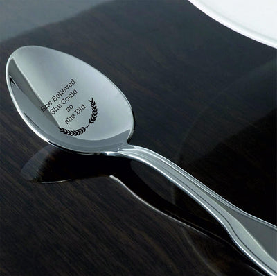 "She Believed She Could so She did"  Inspirational Spoon - BOSTON CREATIVE COMPANY