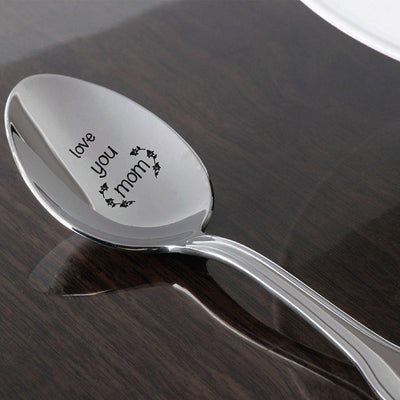 Love You Mom Engraved stainless steel spoon - BOSTON CREATIVE COMPANY