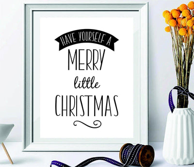 Christmas Print - Christmas wall art - Have Yourself A Merry Little Christmas - printable decor -Room decor-watercolor print -gifts for women-Holiday art decor -dad gifts -Christmas Gifts - BOSTON CREATIVE COMPANY