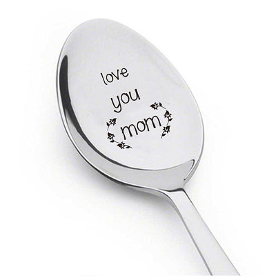 Love You Mom Engraved stainless steel spoon - BOSTON CREATIVE COMPANY