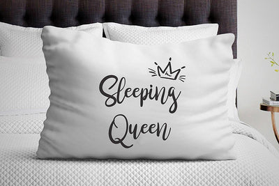 Girlfriend gifts - Sleeping queen pillowcase - Unique gifts - Funny gifts - Bedroom decor - Bedding pillow - Gift for him - Long distance relationship gifts - BOSTON CREATIVE COMPANY