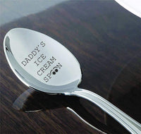 Daddy's Ice Cream spoon with cute Little Eye symbol Fathers Day gift - BOSTON CREATIVE COMPANY