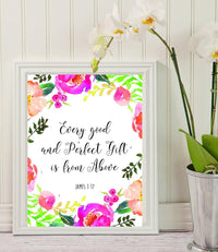 "Every Good And Perfect Gift Is From Above" - Wall decors - Wall art - BOSTON CREATIVE COMPANY