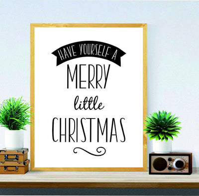 Christmas Print - Christmas wall art - Have Yourself A Merry Little Christmas - printable decor -Room decor-watercolor print -gifts for women-Holiday art decor -dad gifts -Christmas Gifts - BOSTON CREATIVE COMPANY