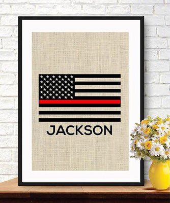 Custom order for 100 Thin redline Flag without Frame - BOSTON CREATIVE COMPANY