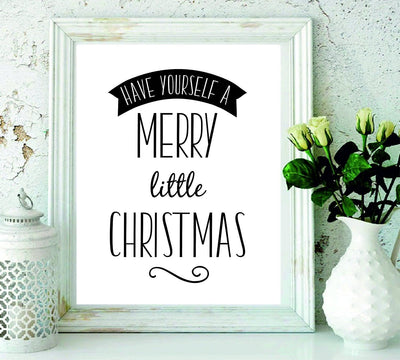 Christmas Print - Christmas wall art - Have Yourself A Merry Little Christmas - printable decor -Room decor-watercolor print -gifts for women-Holiday art decor -dad gifts -Christmas Gifts - BOSTON CREATIVE COMPANY